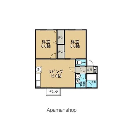 パークシティ中央[2LDK/50.1m2]の間取図