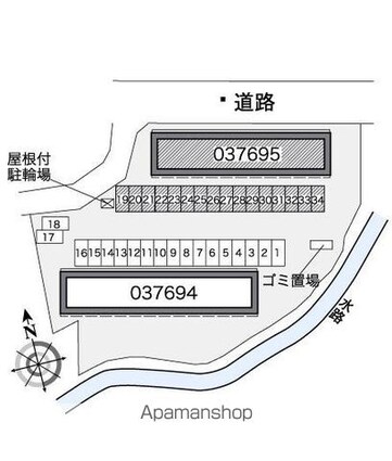 レオパレス仙台青葉Ⅱ[1K/21.81m2]の配置図