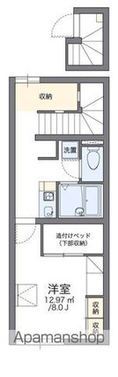レオパレスボヌール山辺[1K/28.02m2]の間取図