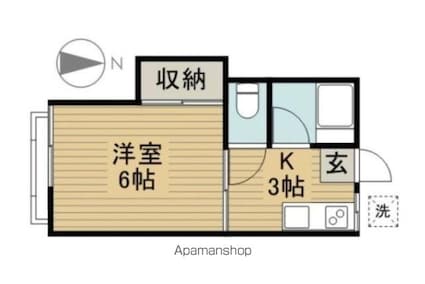 さくらコーポ[1K/20.25m2]の間取図