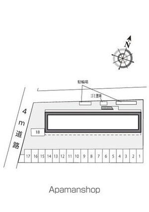 レオパレスＦＩＥＬＤ　Ｍ’Ｓ[1K/23.18m2]の配置図
