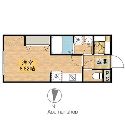 Ｏｒｃｈｉｄ[1R/26.61m2]の間取図