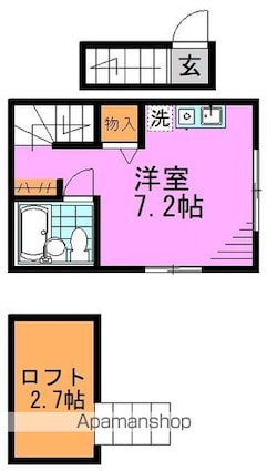 アーバンテラス高円寺南[1R/17m2]の間取図