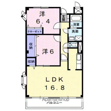 グランド・メール[2LDK/66.81m2]の間取図