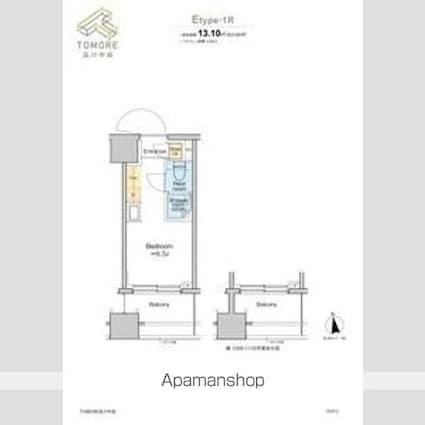 東京都品川区豊町６丁目[1R/13.1m2]の間取図