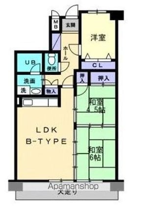 マイハウス屋島[3LDK/63.84m2]の間取図