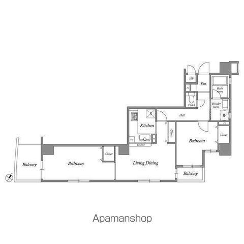 【文京区向丘のマンションの間取り】