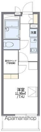 レオパレス石神井公園[1K/20.81m2]の間取図