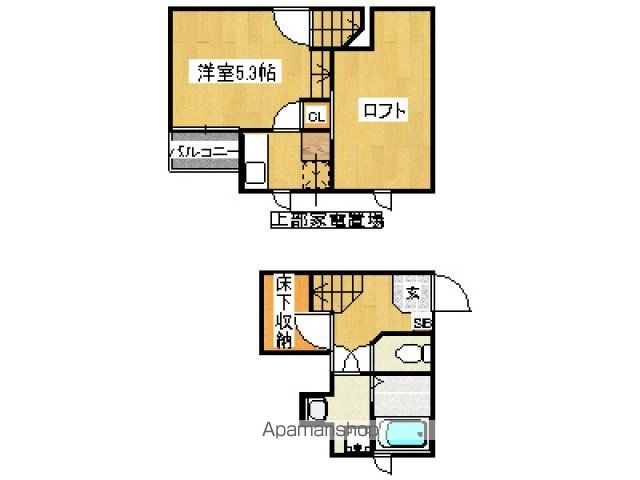 【福岡市西区今宿東のアパートの間取り】