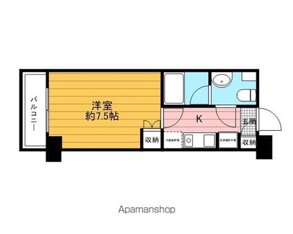 東京都江東区東陽６丁目[1K/23.41m2]の間取図