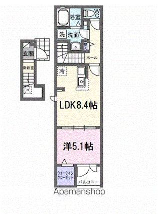 サンフィールド[1LDK/38.81m2]の間取図