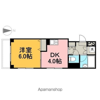 東京都世田谷区松原３丁目[1DK/27.56m2]の間取図