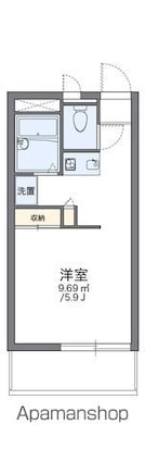 レオパレスアネックス壱番館[1K/20.28m2]の間取図