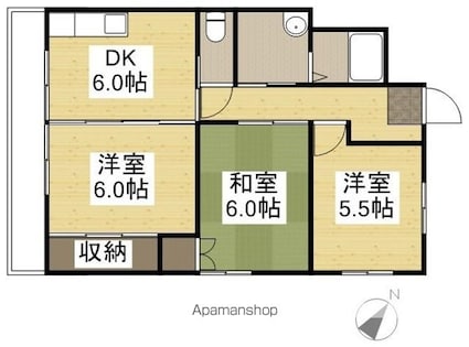 エスペランスグラン[3DK/57.8m2]の間取図