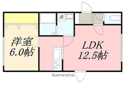 Ｒｅｌａｃｈｅ（ルラーシェ）[1LDK/43.74m2]の間取図