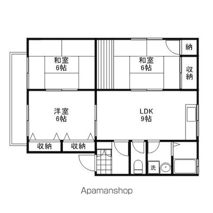 シャトー小林　Ａ棟[3LDK/62m2]の間取図