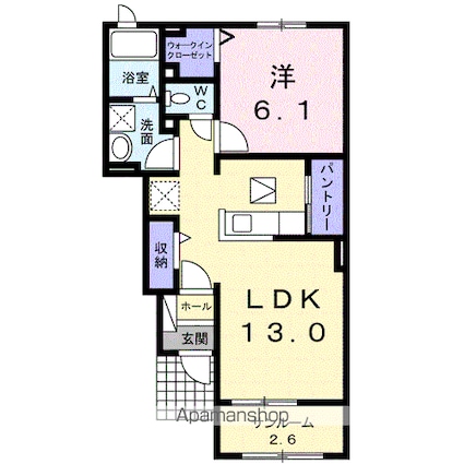 ＨａｐｐｙＨａｐｐｉｎｅｓｓⅡ[1LDK/50.12m2]の間取図
