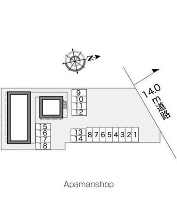 レオパレスよねぐらⅡ[1K/22.35m2]の駐車場