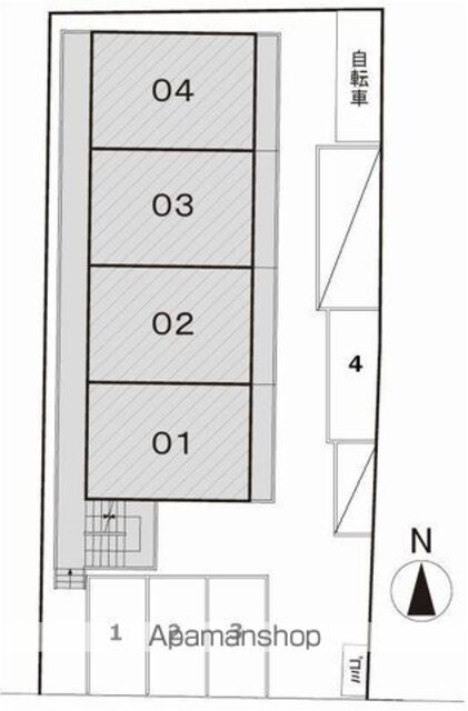 香川県高松市鶴市町[1DK/27m2]の配置図