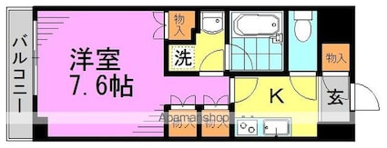 ガリシア高円寺[1K/26.52m2]の間取図