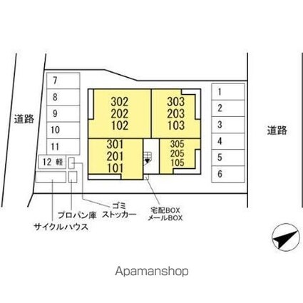 Ｄーｒｏｏｍ沖野上[1LDK/47.67m2]の配置図