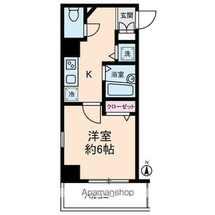 ＯＬＩＯ神田[1K/22.99m2]の間取図
