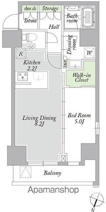 アーバンパーク西巣鴨ＥＡＳＴ[1LDK/41.09m2]の間取図