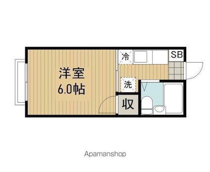 東京都杉並区下井草２丁目[1K/17.39m2]の間取図