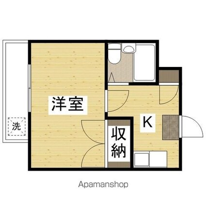 広島県広島市南区段原南１丁目[1K/18.54m2]の間取図
