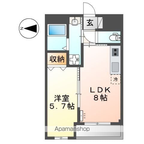 グリー玉川上水 305 ｜ 東京都立川市柏町４丁目64-10（賃貸マンション1LDK・3階・34.62㎡） その2