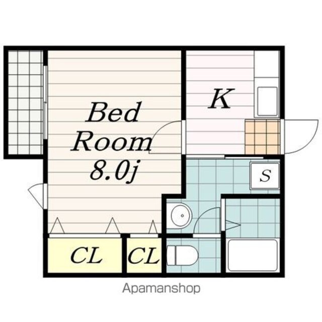 コスモス[1K/31.13m2]の間取図