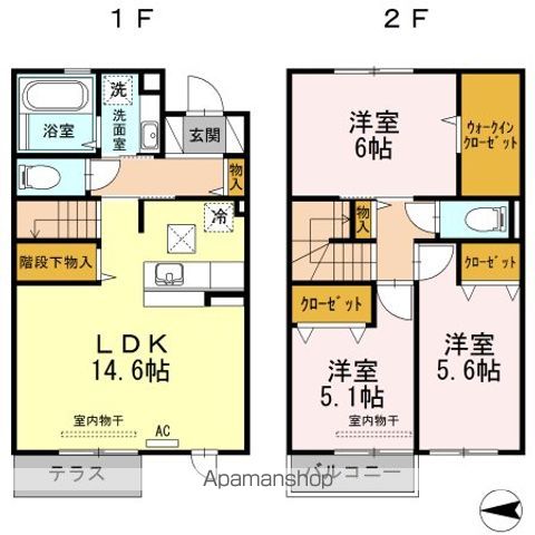 ＤーＲＯＯＭ長住の間取り