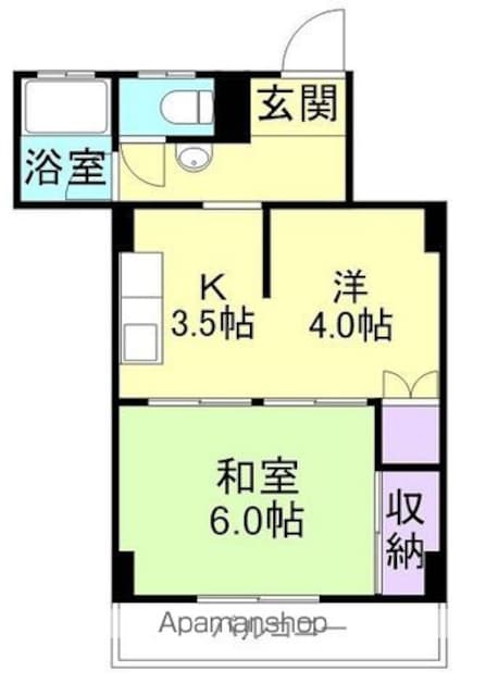 望洋マンション[2K/32.82m2]の間取図