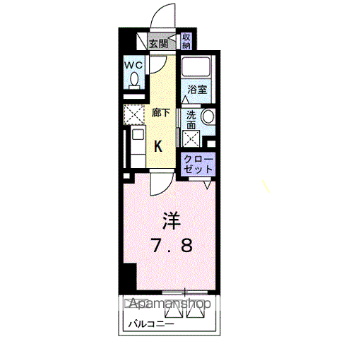 国立市東のマンションの間取り