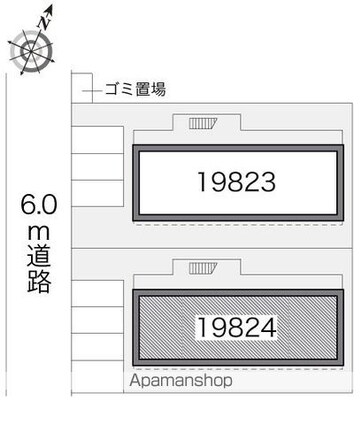 レオパレスドゥエル上用賀Ａ[1K/20.28m2]の配置図