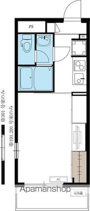 リブリ・戸田公園[1K/23.18m2]の間取図