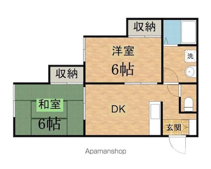 ファミール０１５[2DK/44.55m2]の間取図