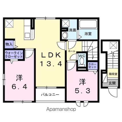 グランドパレスもみの木[2LDK/59.16m2]の間取図