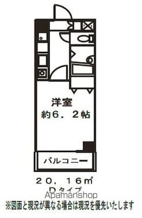 ブロード大塚[1K/20.16m2]の間取図