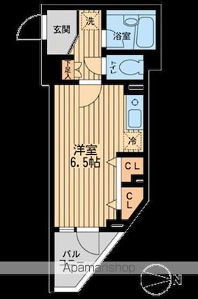 ドゥーエ西大島[1R/20.52m2]の間取図