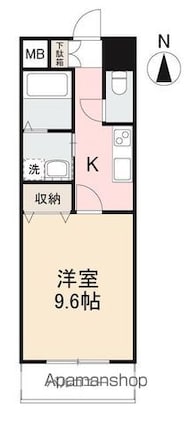 ＡＳレジデンス錦町[1K/31.2m2]の間取図