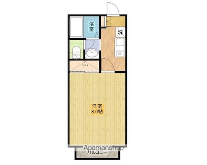 Ｈｏｍｅ’ｓＫ木崎[1K/25.92m2]の間取図