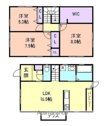 和歌山県和歌山市西浜２丁目[3LDK/99.37m2]の間取図