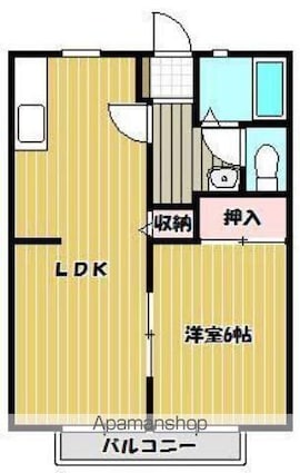 サンビレッジ六番街　Ｅ棟[1LDK/40.92m2]の間取図