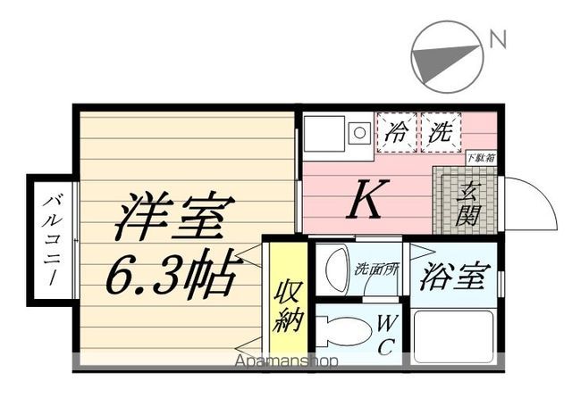 小田急電鉄小田原線 千歳船橋駅 徒歩9分 2階建 築16年の間取り写真