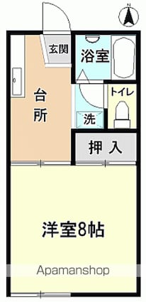 コーポラスＣＯＭＢＯ[1K/26.45m2]の間取図