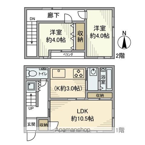 貫井戸建の間取り