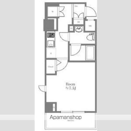 ＡＸＡＳ下目黒[1K/25.96m2]の間取図