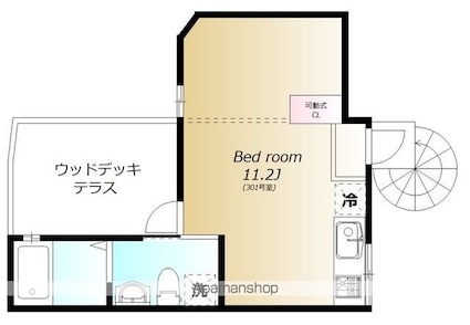 東京都世田谷区弦巻１丁目[1R/24.04m2]の間取図
