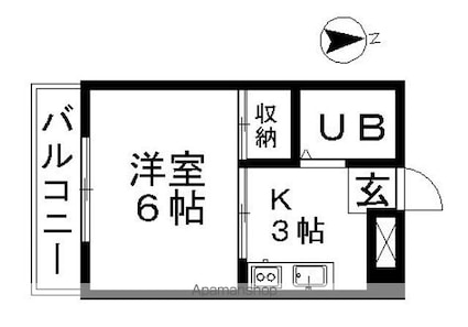 愛知県名古屋市中区新栄２丁目[1K/21.2m2]の間取図